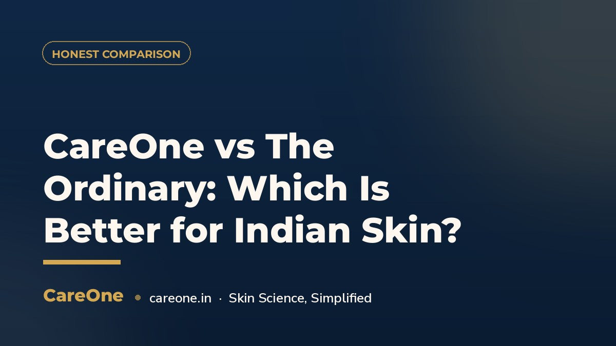 CareOne vs The Ordinary: Which Is Better for Indian Skin? — CareOne blog cover