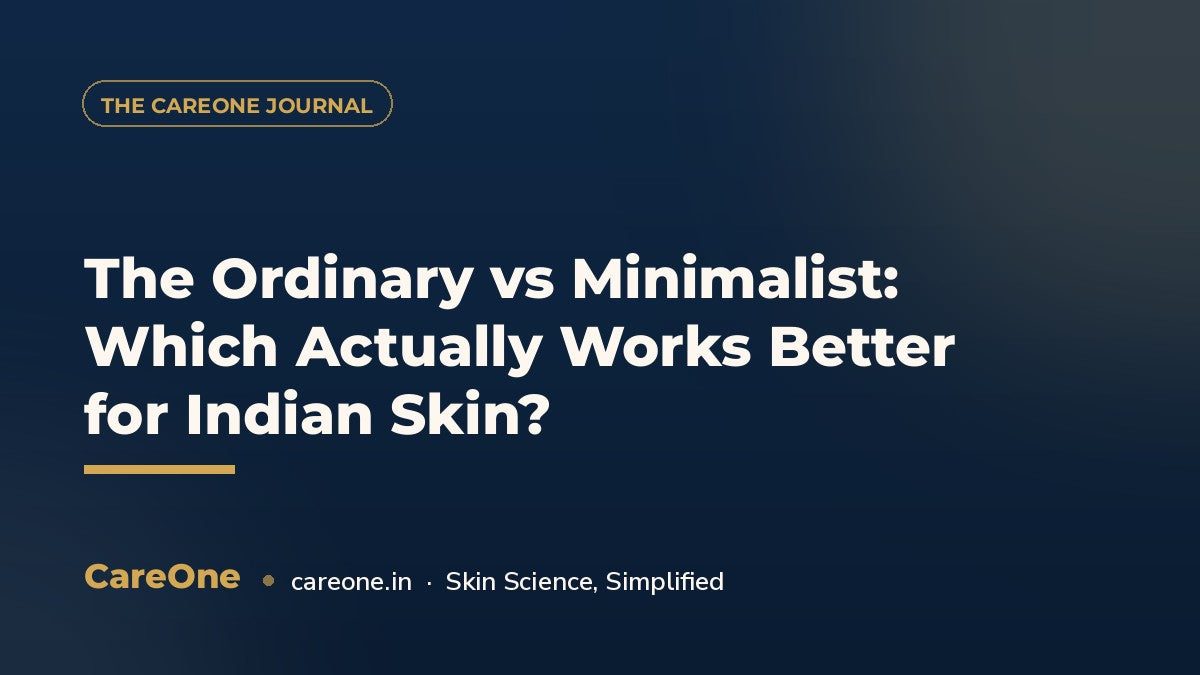 The Ordinary vs Minimalist: Which Actually Works Better for Indian Skin? — CareOne blog cover