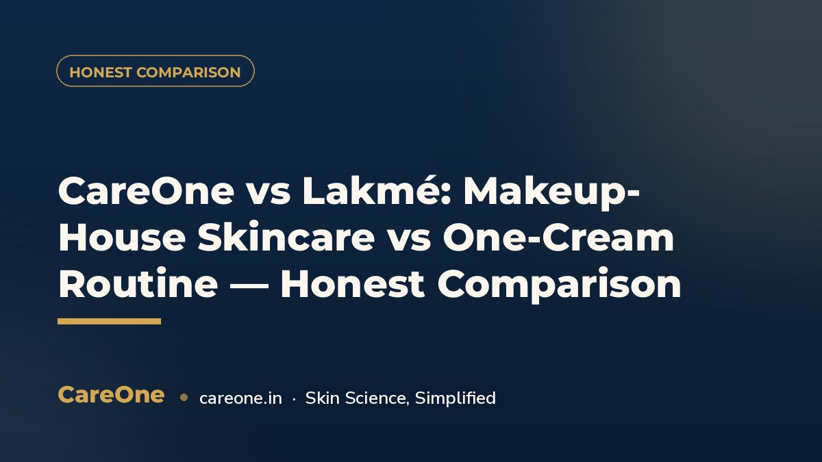 CareOne vs Lakmé: Makeup-House Skincare vs One-Cream Routine — Honest Comparison — CareOne blog cover