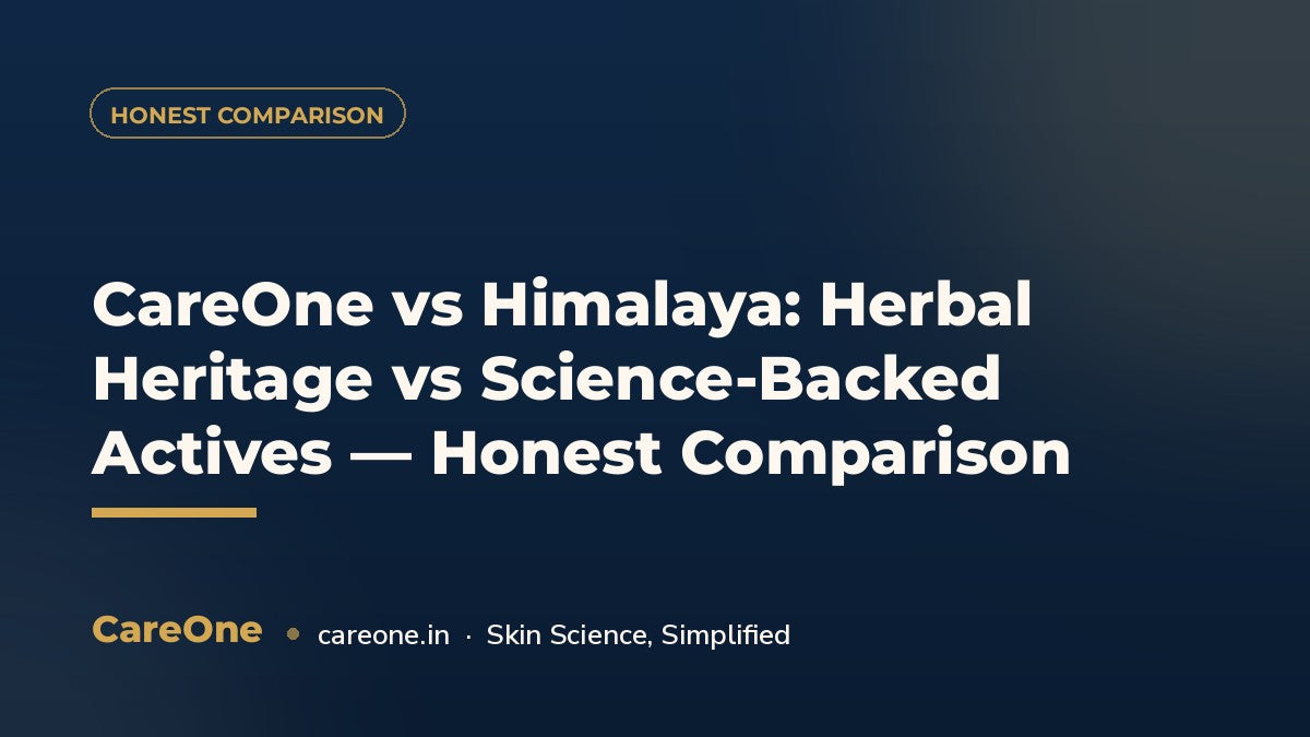 CareOne vs Himalaya: Herbal Heritage vs Science-Backed Actives — Honest Comparison — CareOne blog cover