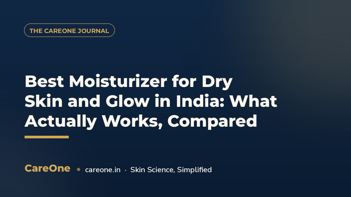 Best Moisturizer for Dry Skin and Glow in India: What Actually Works, Compared — CareOne blog cover