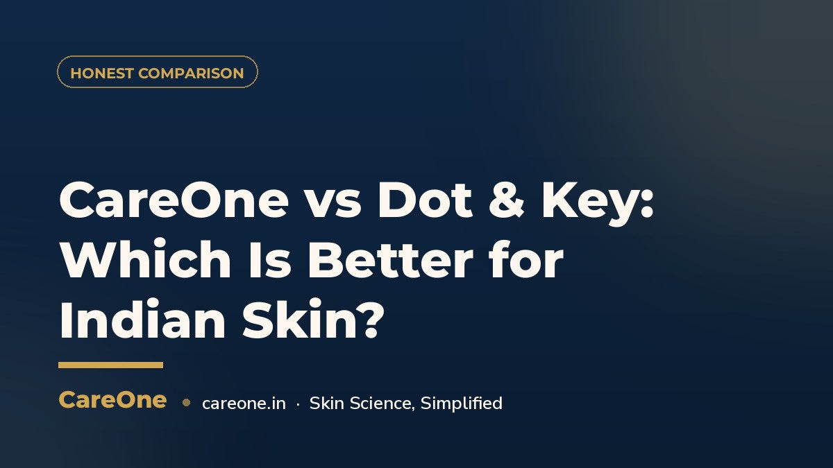 CareOne vs Dot & Key: Which Is Better for Indian Skin? — CareOne blog cover