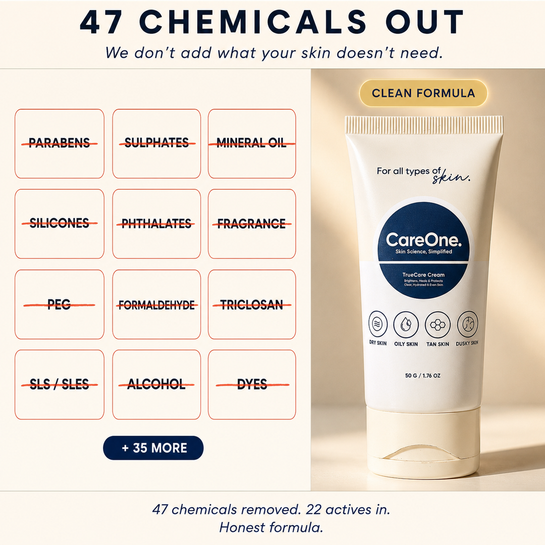 47 harmful chemicals out — clean formula