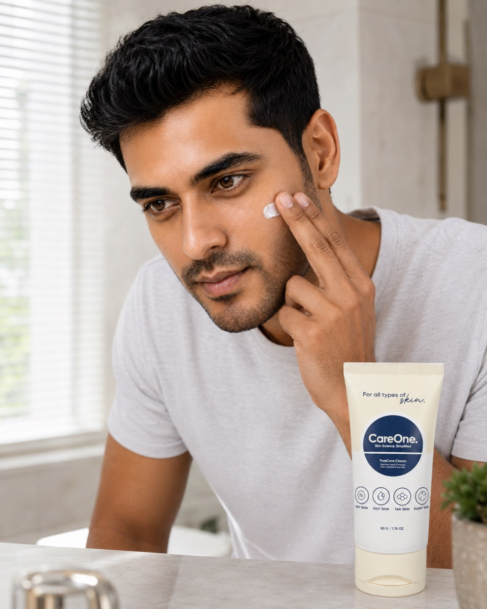 Man applying TrueCare Cream in 30 seconds