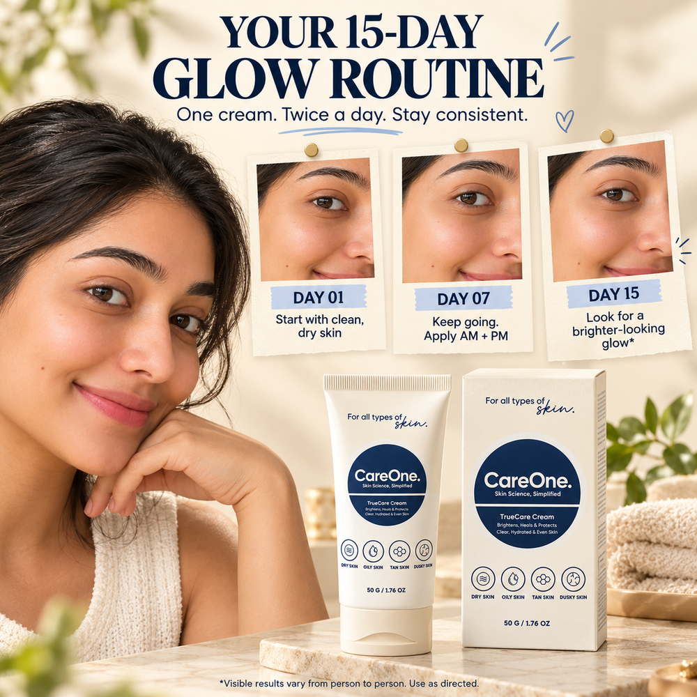 Your 15-day glow routine — Day 1, Day 7 and Day 15 with TrueCare Cream
