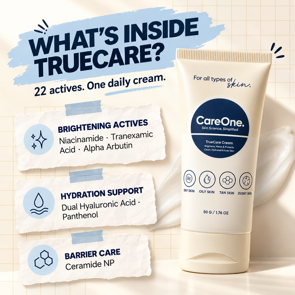 What's inside TrueCare Cream — 22 actives across brightening, hydration and barrier care